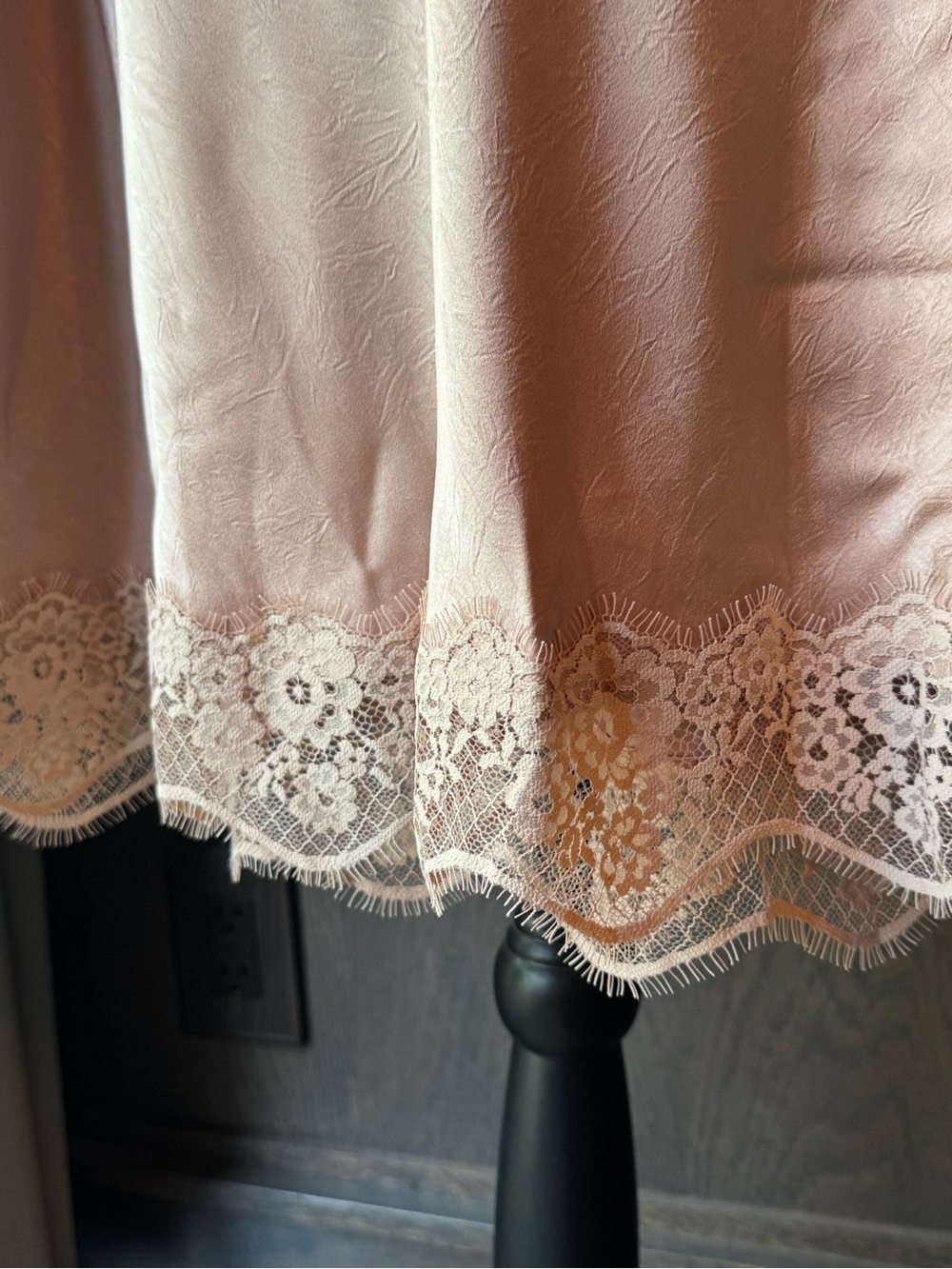 A new day Women's Pink Lace-Hem Midi Skir xs - Picture 2 of 5